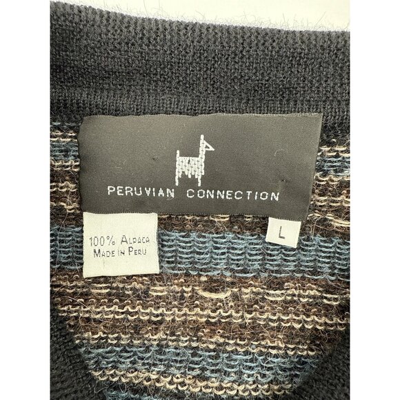 Peruvian Connection Alpaca Polo‎ 1/4 Button-down Men's Sweater L - Picture 6 of 6